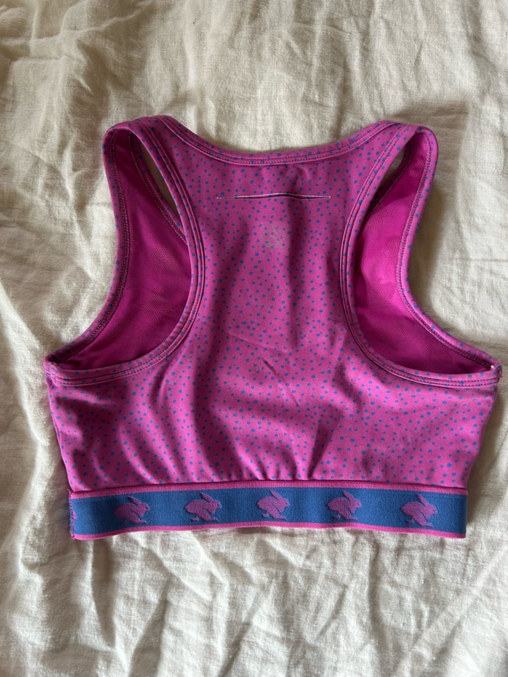 Rabbit Women's Pink Sports Bra - Racerback Support - Picture 5 of 6